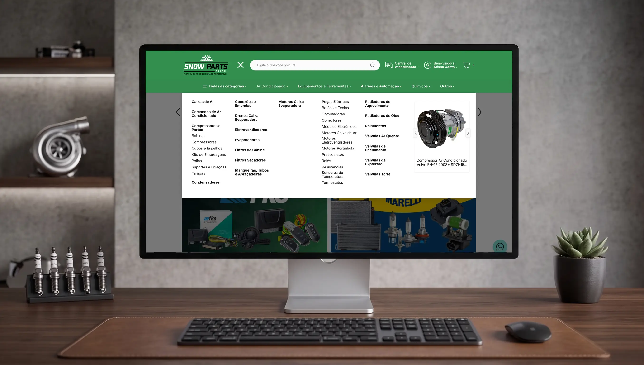Snow Parts Brasil - categorias de produtos da loja virtual