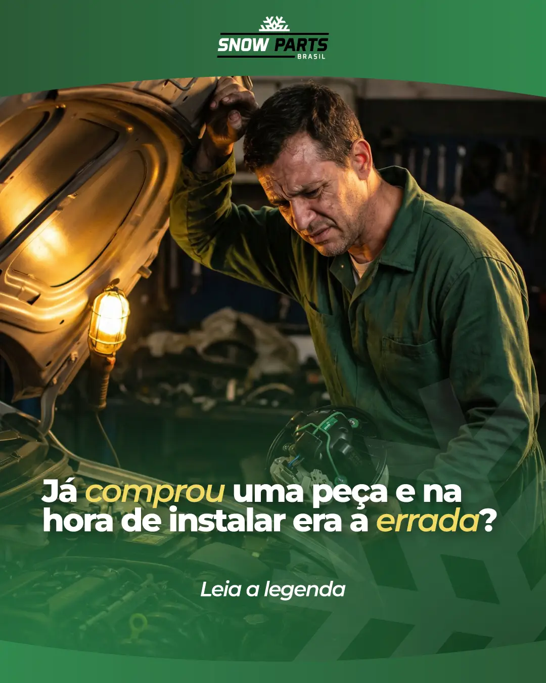 Snow Parts Brasil - post de produto automotivo para redes sociais